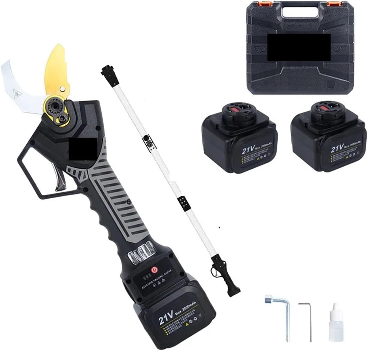 VXDEFP S40 - Tijeras de podar eléctricas de 21 V con corte de 40 mm - Podadora progresiva inalámbrica de ion de litio - Para bonsái árboles frutales y jardín