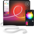 Hue Neon tira LED inteligente de 5 m - Iluminación RGBW de 1100 lm con Chromasync - Diseño resistente al agua y baja tensión - Control por app voz Alexa Google Assistant y Apple HomeKit