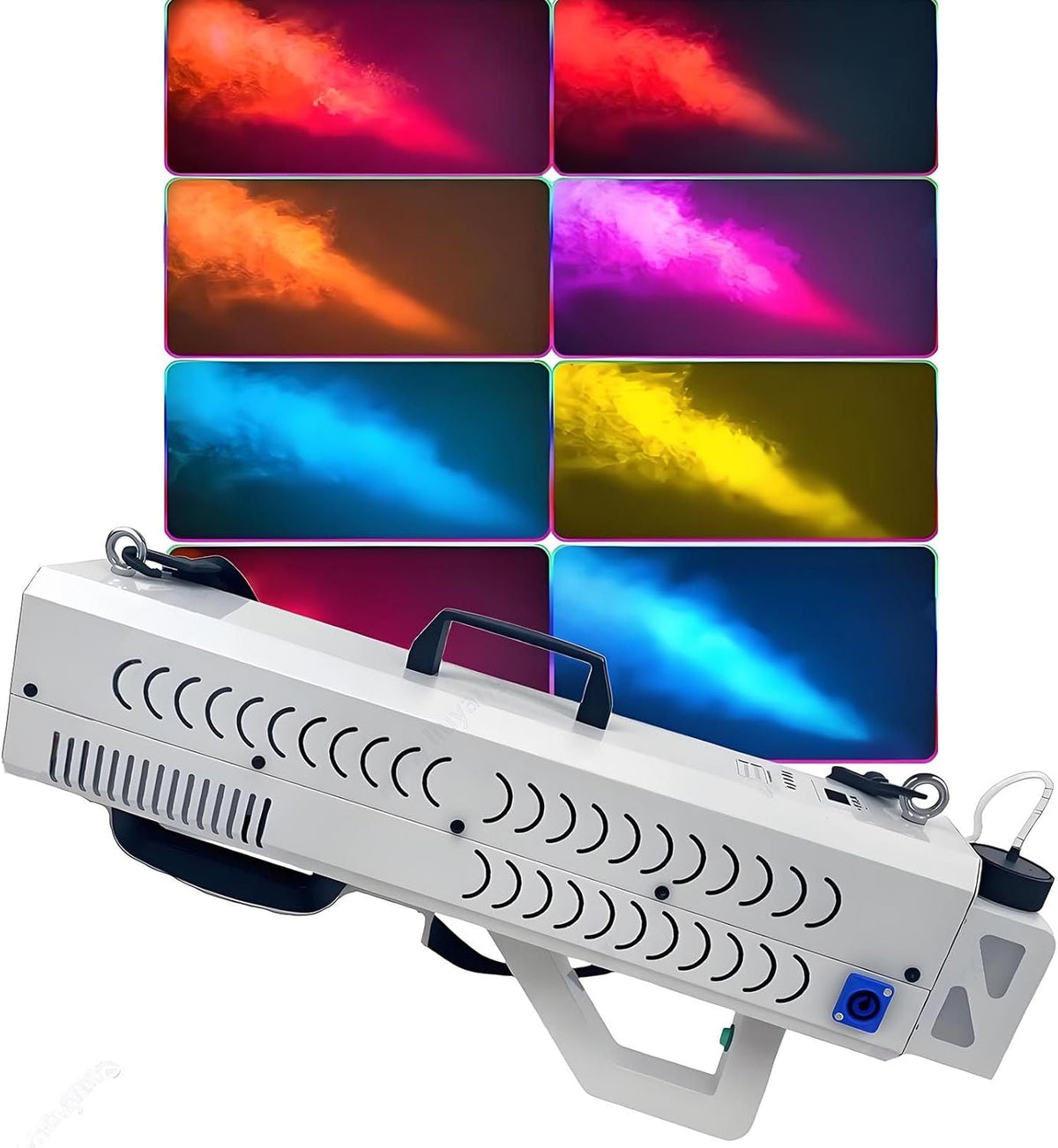 Máquina de niebla para fiestas - Potencia de 1500 W con luces LED - Equipo de efectos de escenario en acabado blanco - Para DJ bodas eventos especiales y festivales de música
