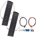 Panel solar flexible - 100 W con células monocristalinas de alta eficiencia - Diseño ligero y portátil para montaje móvil - Para caravana camping aventura y actividades al aire libre