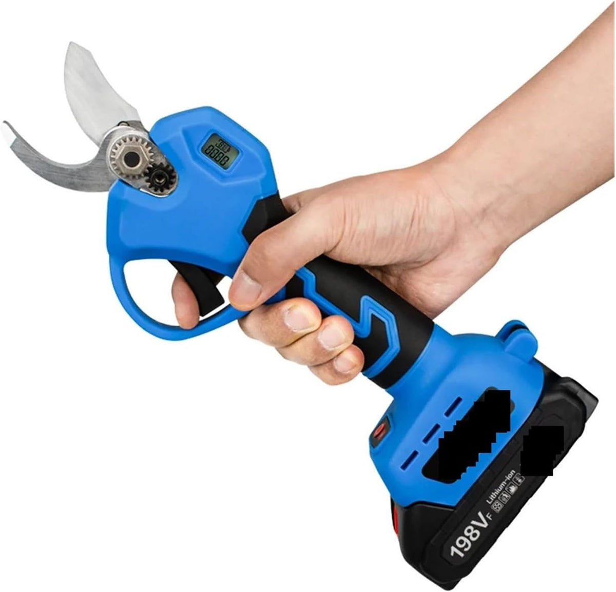 VXDEFP tijeras de poda eléctricas de 30 mm - Motor sin escobillas y diseño inalámbrico - Incluye 1 batería tipo B - Para árboles frutales bonsái y corte de ramas