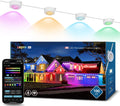 Lepro E1 AI Permanent Outdoor Lights - Luces inteligentes exteriores de 30 m con 60 LED - RGBIC y blanco ajustable con diseñador AI - Compatible con Alexa y Google Assistant