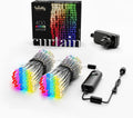 Twinkly Curtain cortina de luces inteligente - 400 LED RGB y blanco con cable transparente - Protección IP44 y luz regulable - Compatible con Alexa y Google Home