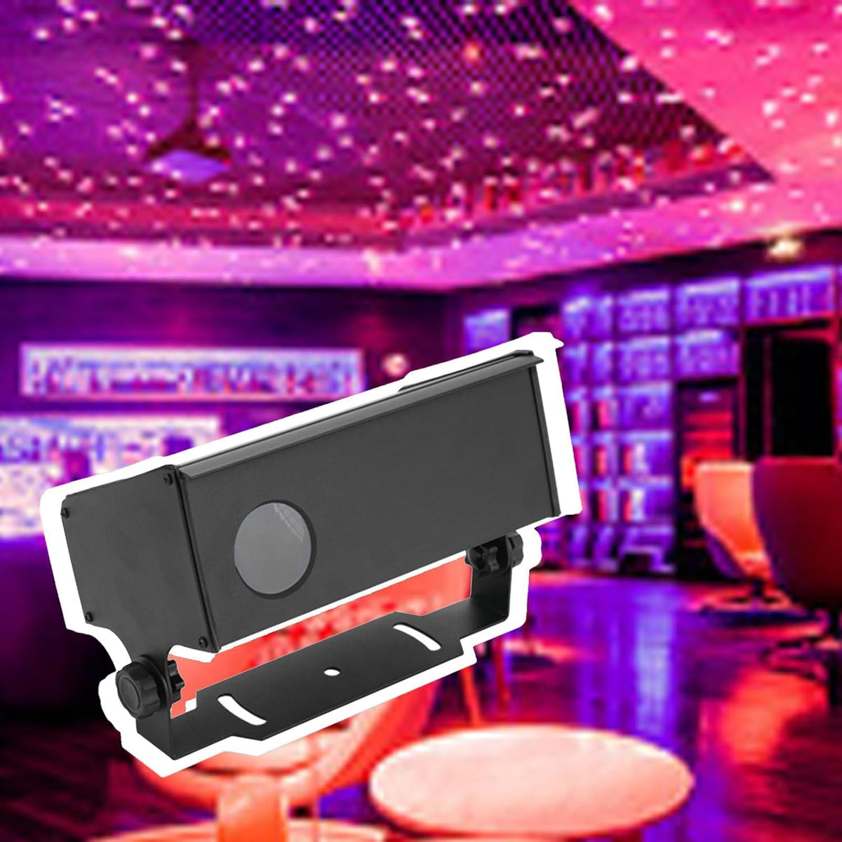 Luz láser Firefly exterior de 25 W - Microhaz dinámico rojo de Clase II - Protección IP68 y control remoto - Para jardín paisajismo interior y exterior