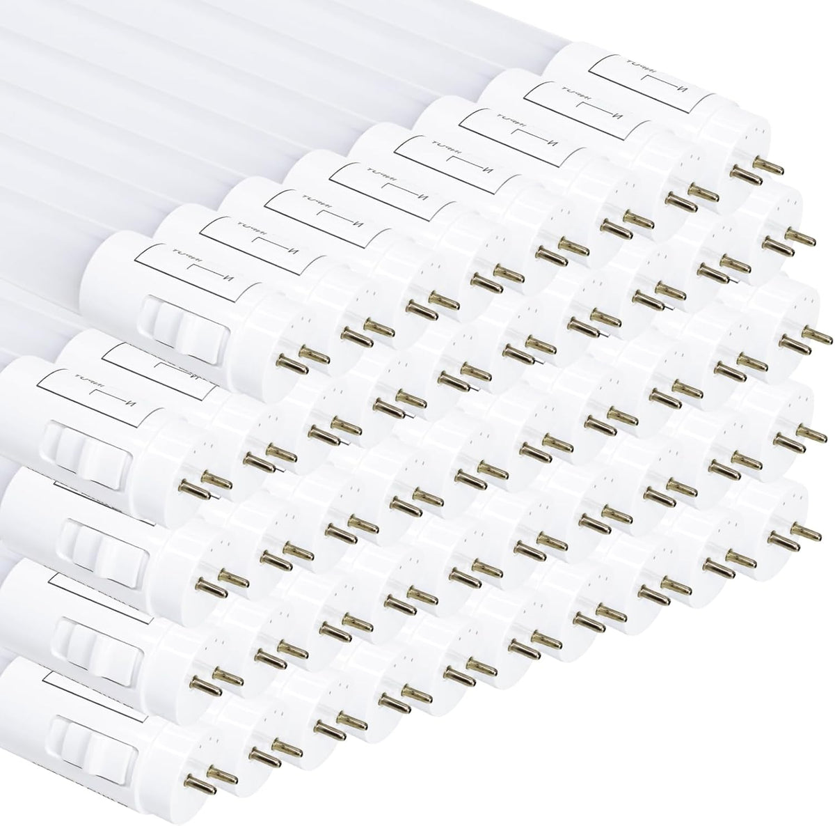 LED ATOMANT pack de 48 tubos LED T8 - 60 cm 9 W y 1100 lúmenes - Selector CCT de blanco cálido neutro y frío - G13 con cebador incluido para interior