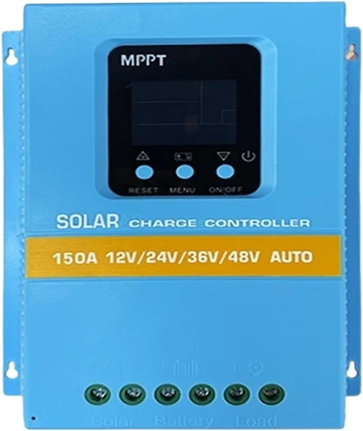 BAPPRJJ controlador de carga solar MPPT de 150 A - Alta eficiencia con doble puerto USB - Control de temperatura integrado - Protección contra sobrecarga para sistemas solares