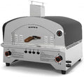 Horno de pizza a gas Speedy500 - Doble quemador y potencia de 6,3 kW - Acero inoxidable con piedra refractaria para 500 C - Portátil para terraza jardín y cocina exterior