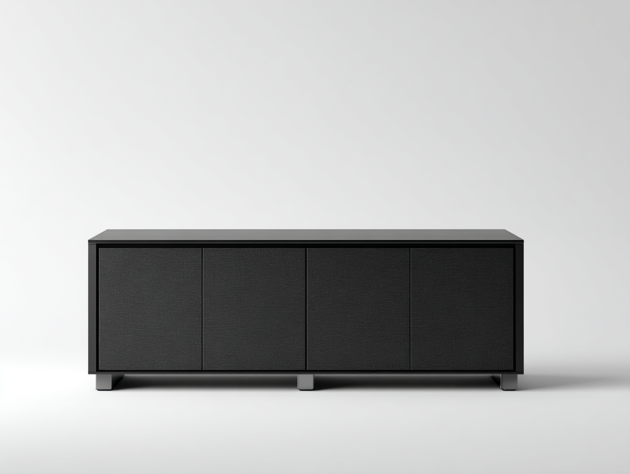 Mueble recibidor de MDF 160x40x65 cm - Negro - Diseño moderno para entrada