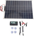 Kit de panel solar portátil - 300 W con células monocristalinas - Controlador clip de batería adaptador de encendedor y ventosas - Para camping coche y energía exterior
