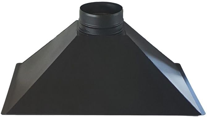 Campana extractora para barbacoa de 87 x 48,5 x 35 cm - Acero inoxidable con salida de humos de 200 mm - Filtro Baffle y ventilación - Montaje en pared