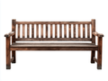 Bancos de jardín madera 155x60x88 cm - marrón rústico - diseño clásico con reposabrazos