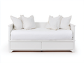Sofás cama de madera 200x90x82 cm - blanco - diseño clásico con cajones