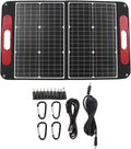 Kit de panel solar plegable - 60 W y 18 V con células monocristalinas - Tejido Oxford impermeable en formato de 55 x 47 x 6 cm - Para camping caravana viajes y exterior