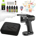Pistola ahumadora de mano para cócteles - Kit negro para generación de humo frío - Incluye 5 sabores de aceites esenciales - Para whisky queso y recetas veganas
