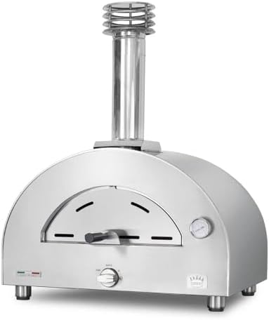 Clementi Remida - Horno de pizza a gas con cámara de 60 x 40 cm - Acero inoxidable gris de 72,2 x 50,2 x 90,7 cm - Para cocina exterior y preparación de pizza