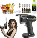 Pistola ahumadora Witriolik - Carga USB y funcionamiento eléctrico - Acero inoxidable y acero aleado en formato de 30 cm - Para cócteles barbacoa cocina y ahumado de alimentos