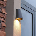 Aplique LED moderno para exterior - Lámpara mural impermeable con bombilla incluida - Alimentación por cable y diseño para pared - Para porche jardín balcón patio y entrada