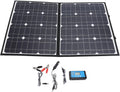 Panel solar portátil - 200 W y 18 V con controlador de 5 V 12 V y 24 V - Células monocristalinas en formato plegable de 55 x 45 x 4 cm - Para caravana coche barco y exterior