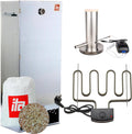 ITA 7004 ahumador eléctrico XL de 111 cm - Acero inoxidable con termómetro y 4 niveles - Calefacción y generador de humo - Armario para ahumado de alimentos