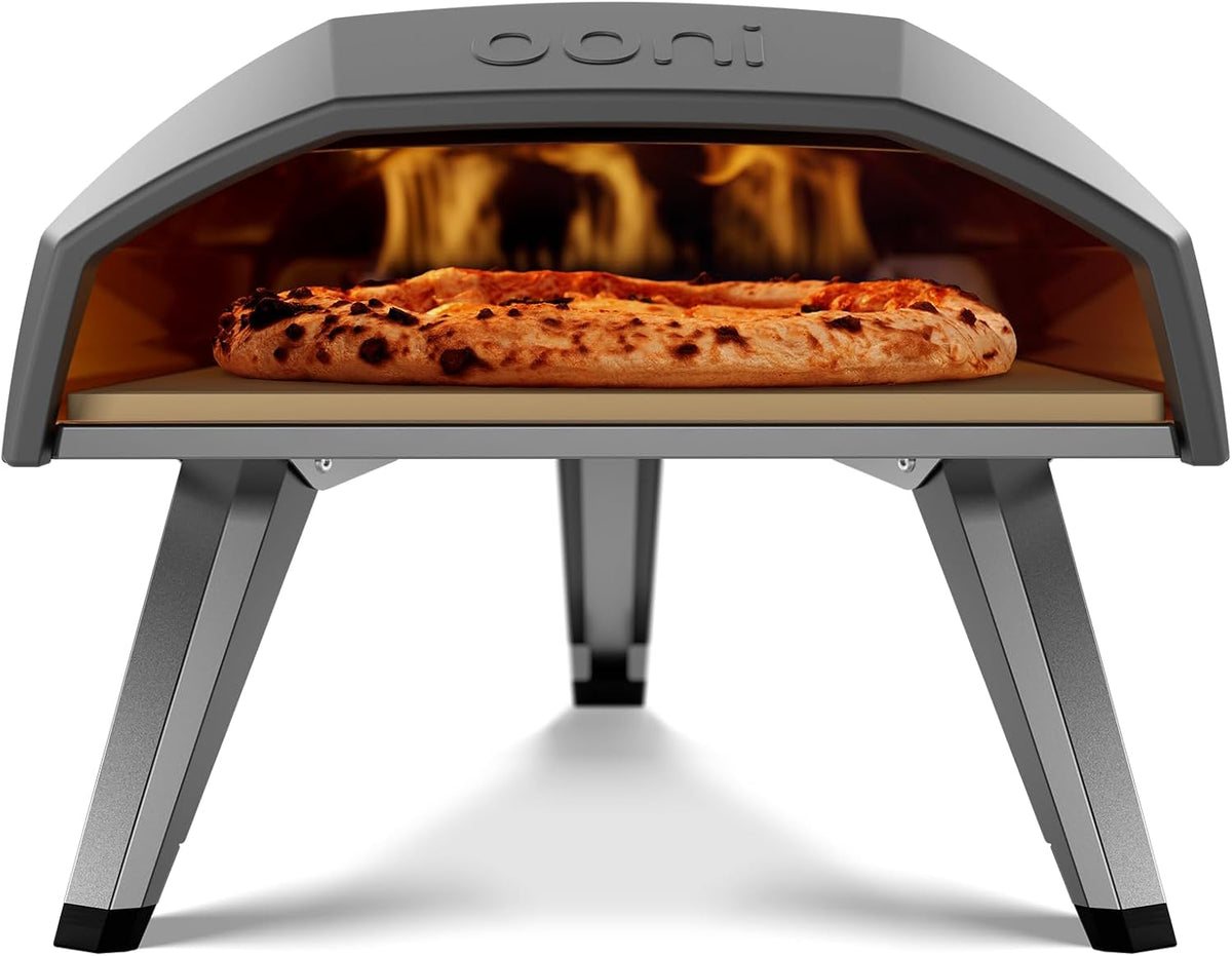 Ooni Koda 12 horno de pizza a gas - Formato portátil de 12 pulgadas - Cocción sobre piedra para pizza auténtica - Diseño independiente para jardín terraza y cocina exterior
