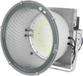 Reflector LED industrial de 300 W - Luminaria de alta potencia para montaje elevado - Diseño tipo campana con alimentación por cable - Para muros columnas y zonas de ingeniería