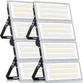 YIQIBRO pack de 2 focos LED exterior - 400 W y 40000 lúmenes con luz de 6500 K - Diseño 4 en 1 con 420 LED y protección IP67 - Para jardín garaje hotel fábrica y estadio
