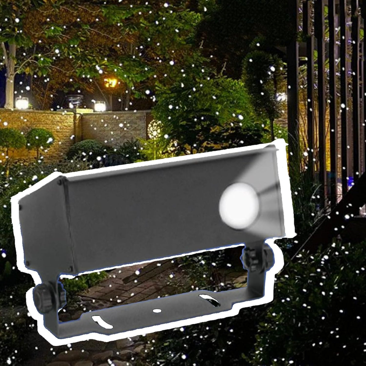 Luz láser Firefly exterior de 35 W - Microhaz dinámico blanco de Clase II - Protección IP68 y control remoto - Para jardín patio interior y exterior