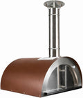 MF Chef Junior horno de leña exterior - Acero inoxidable con acabado imitación óxido - Asa resistente al calor y formato sin mesa - Para pizzas pan y cocina en jardín