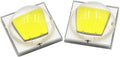 Pack de 50 diodos LED SMD 5050 de 10 W - Luz verde de 525 a 535 nm - Base cerámica con lente de silicona - Componentes LED de alta potencia para iluminación