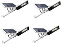 Jandei pack de 4 farolas solares LED - 2500 lúmenes con luz fría de 6000 K - Panel solar y mando a distancia incluidos - Protección IP65 para jardín patio camino y muro