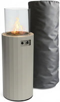 BINO chimenea de gas exterior - Calentador portátil de 27.000 BTU por hora - Estructura metálica de 37,5 x 37,5 x 102,5 cm - Para jardín terraza y zonas al aire libre