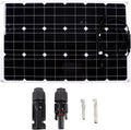 Panel solar flexible monocristalino - 90 W y 16 V para carga solar - Formato ligero de 81 x 55 x 5 cm - Para caravana vehículo y aplicaciones exteriores