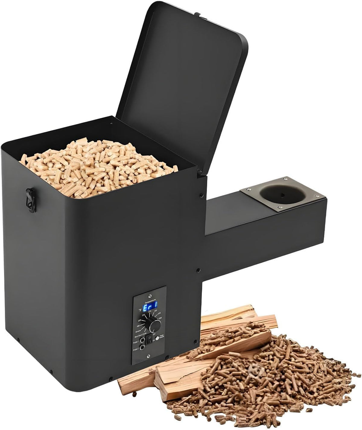 WTRYRN tolva vertical para parrilla de pellets - Kit de conversión eléctrico tipo perilla - Peso de 13,5 kg - Para asar ahumar hornear y barbacoa