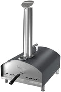ARDES ARPIZ02 DANTE - Horno de pizza exterior de pellets - Acero inoxidable con piedra refractaria y pala - Calentamiento rápido hasta 500 C para jardín balcón y terraza
