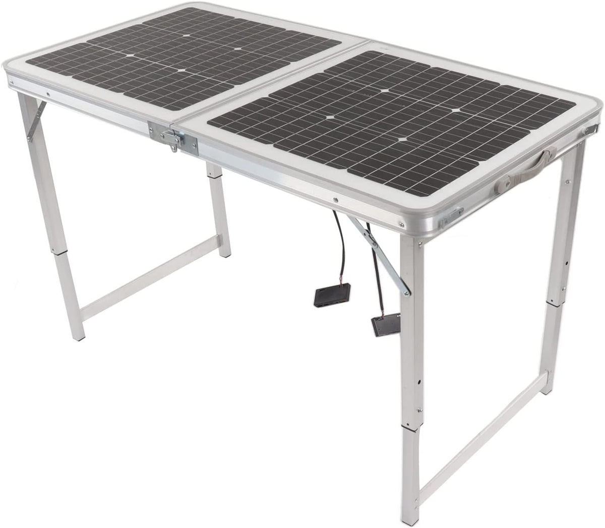 Mesa panel solar plegable - Potencia de 100 W con estructura de aleación de aluminio - Protección IP68 y diseño portátil - Para camping picnic y generación solar al aire libre