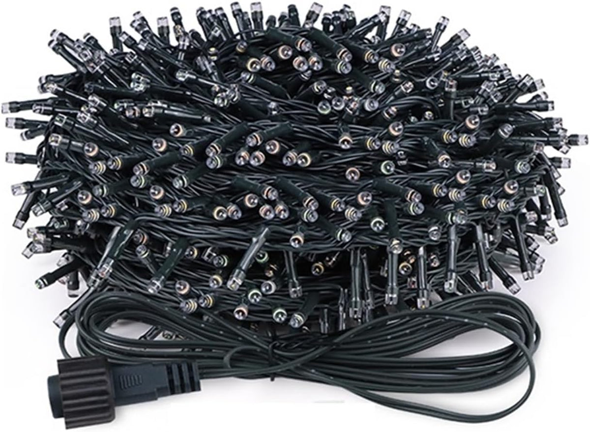Guirnalda luminosa multicolor de 100 m - Cadena de luces RGB duradera - Alimentación AC para decoración - Para jardín camping bodas y cumpleaños