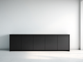 Mueble recibidor de MDF 200x40x75 cm - Negro - Diseño moderno para entrada