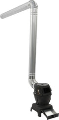 Chiphale estufa portátil de leña para camping - Hierro fundido negro de 25 x 25 x 40 cm - Cajón para cenizas y chimenea de acero inoxidable de 6 m - Para tienda y pesca en hielo