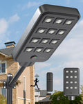 Ofuray OF 12600W farola solar exterior - 120 LED con luz blanca fría de 6500 K - Sensor de movimiento y protección IP67 - Para jardín patio garaje y exterior