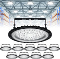 Viugreum pack de 10 lámparas UFO LED de 100 W - Flujo de 10000 lm y luz de 6500 K - Aluminio y metal con protección IP65 - Para garaje fábrica y taller