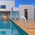 IMEX Niagara cascada para piscina de 60 x 55 mm - Acero inoxidable S316 con acabado acero - Chorro de agua fría para exterior - Para piscina terraza y zona de baño