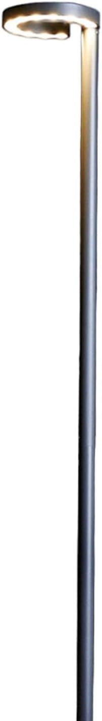 Lucande Jannis - Farola LED exterior de 200 cm con 12 luces - Estructura de aluminio negro grafito y diseño moderno - Iluminación de camino para jardín y zonas exteriores