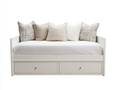 Sofás cama madera MDF 200x90x85 cm - blanco - con 2 cajones diseño moderno para salón dormitorio