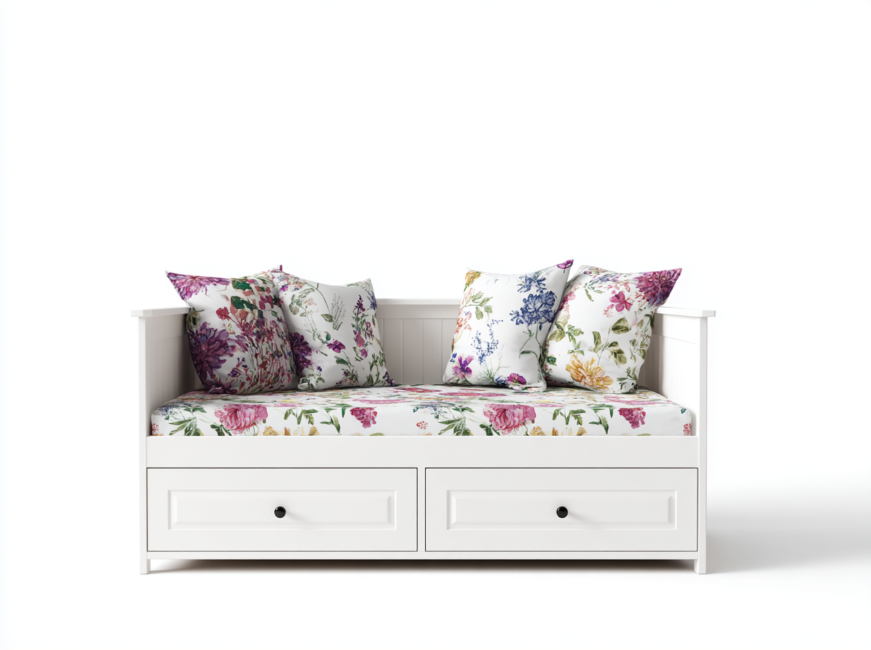 Sofás cama madera MDF 200x90x85 cm - blanco - con 2 cajones diseño clásico para salón dormitorio
