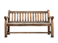 Bancos de jardín banco de madera maciza 120x50x85 cm - marrón - diseño rústico