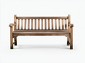 Bancos de jardín banco madera 120x60x85 cm - marrón - con respaldo y reposabrazos - estilo clásico