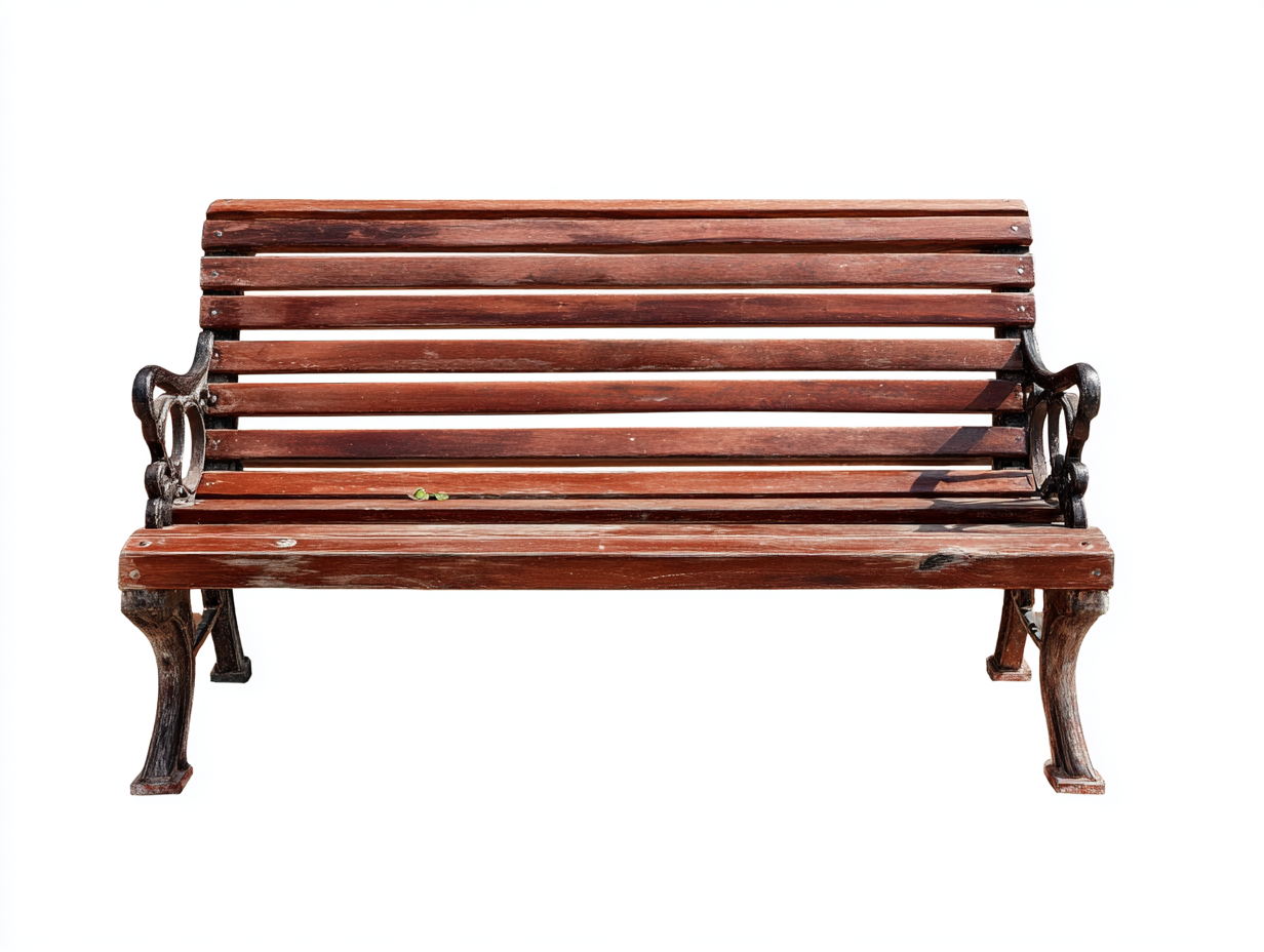Bancos de jardín banco de madera y metal 125x55x80 cm - marrón - diseño clásico con respaldo y reposabrazos