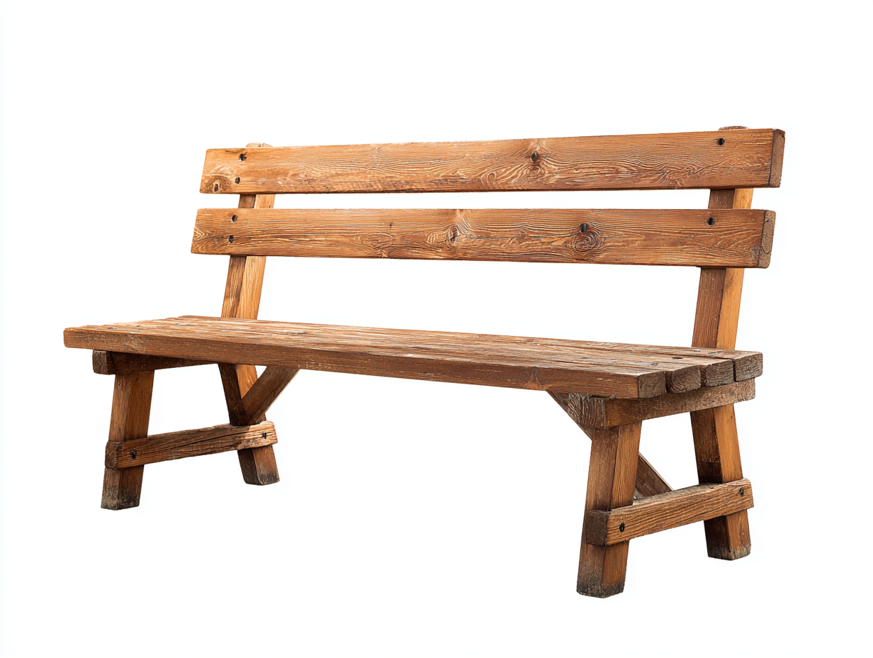 Bancos de jardín banco de madera maciza 130x45x80 cm - marrón - diseño rústico con respaldo