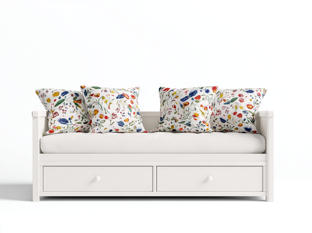Sofás cama madera MDF 200x90x85 cm - blanco - con 2 cajones diseño moderno para salón dormitorio