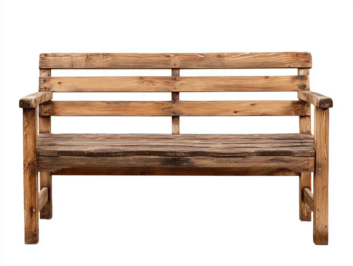 Bancos de jardín banco madera 125x65x85 cm - marrón - con respaldo y reposabrazos - estilo rústico
